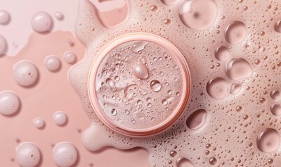 Cosmetical product photos with water drops, professional light. Generated by artificial intelligence.