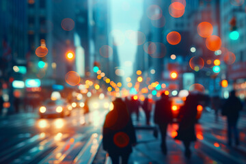 Blurred Bokeh New York City Background 