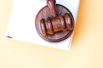 Judge gavel and legal book