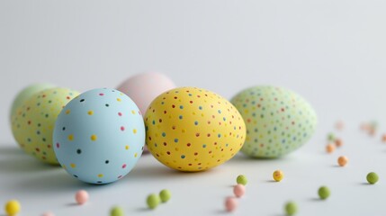 Fototapeta premium Easter eggs colored.