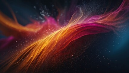 Technology particle abstract background with vibrant colors and dynamic motion