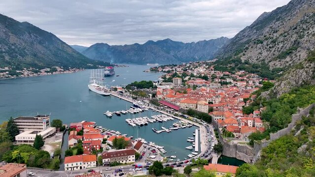 Kotor, Montenegro Drone Aerial Flyover