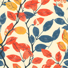 silkscreen style pattern, hand-drawn, full color