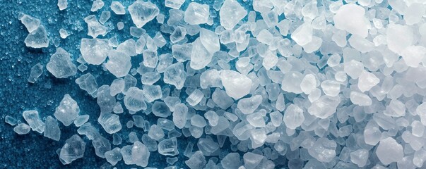 sea salt blue background.