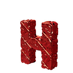 The red unpolished symbol turned to the left. letter h