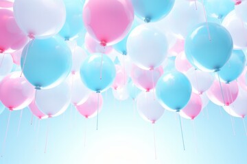 balloons on blue background