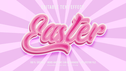 easter editable text effect
