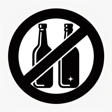recommend clip art: Ningún icono de línea delgada vectorial relacionado con el signo de alcohol. Botella de vino y copa en señal de prohibición. Aislado sobre fondo blanco. Trazo editable. Ilustración vectorial.