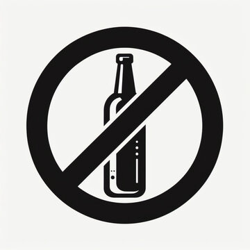 recommend clip art: Ningún icono de línea delgada vectorial relacionado con el signo de alcohol. Botella de vino y copa en señal de prohibición. Aislado sobre fondo blanco. Trazo editable. Ilustración vectorial.