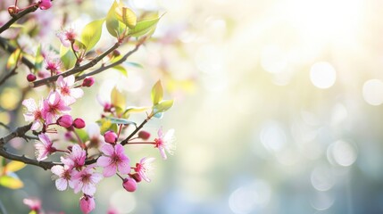 spring natural frame background with copy space