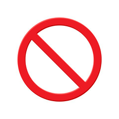 forbidden circle, prohibited red vector symbol