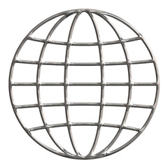 3d liquid chrome abstract shape element