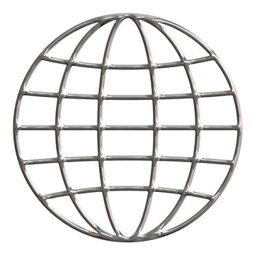 3d liquid chrome abstract shape element