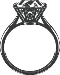 Silhouette Diamond ring black color only full