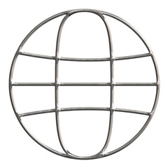 3d liquid chrome abstract shape element