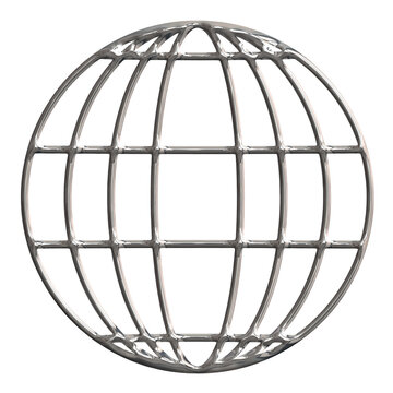 3d liquid chrome abstract shape element