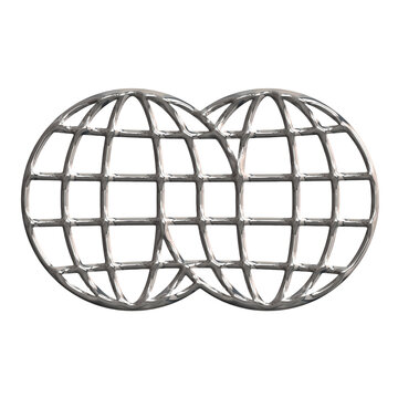 3d liquid chrome abstract shape element