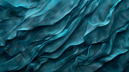 Close Up View of Blue Fabric - obrazy, fototapety, plakaty