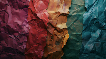 Multicolored Piece of Paper Close Up