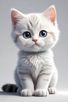 In this image, a beautiful vector illustration of an adorable cat with a charming and friendly gaze is showcased