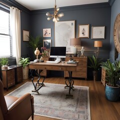 Inspiring office interior design Eclectic style Collab