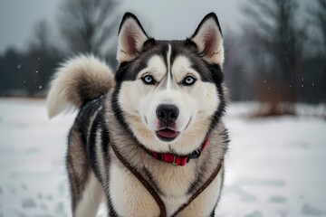 Naklejka premium In this image, a beautiful photo of an adorable cat with a charming and friendly gaze is showcased