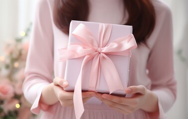 someone's hand holding a gift box