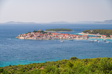 Cityscape of Primosten in Croatia - 749026531