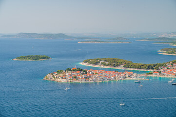 Cityscape of Primosten in Croatia - 749026599