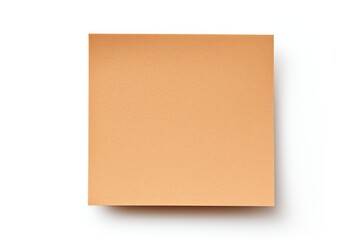 Brown blank post it sticky note isolated on white background 