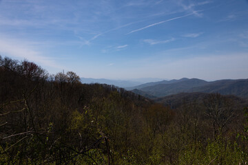 View from the Charles A Webb overlook in the Great Smoky Mountains National Park