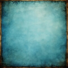 Cyan blank paper with a bleak and dreary border