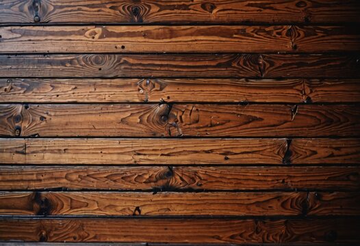 An image focusing on the classic detail of wooden floorboards, highlighting the intricate wood grain and rustic textures. The natural pattern speaks to traditional carpentry. AI generation