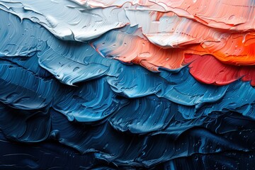 Obraz premium Acrylic Expressions through Brush Strokes of Ink and Paint