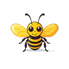 Bee gradient icon. Clipart image isolated on white b