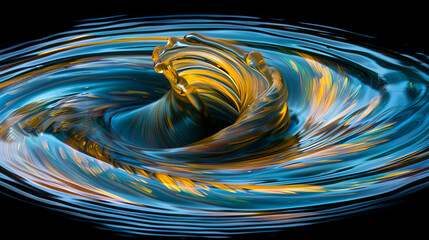 The noisy whirlpools of the river attract attention with their strength and dynamics, creating a