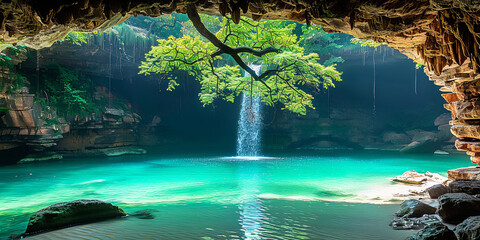 The river, purified of pollution, with transparent water and abundant fish, creating conditions