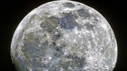 The surface of the moon, strewn with craters and mountain ranges, invites to research and discove