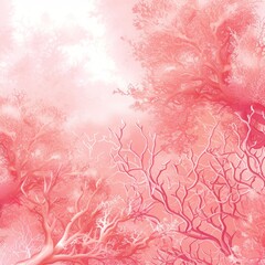 pink coral background.