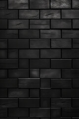 Black brick wall texture background. High quality photo