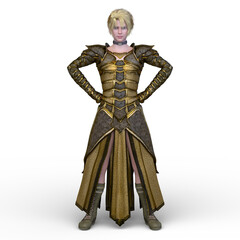 女性騎士　3DCGレンダリング