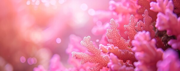 pink coral background.