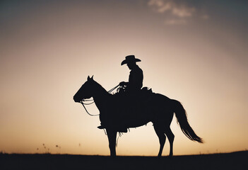 Silhouette cowboy