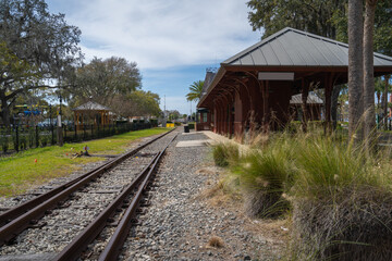 Old railroad at history museum in Tavares Florida