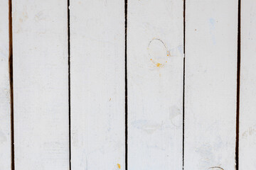 White fence made of wooden boards. Background with selective focus and copy space