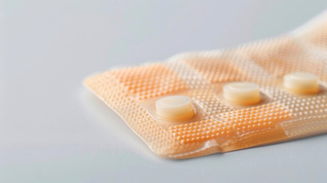 A photo of a wearable patch that uses transdermal drug delivery technology to provide consistent pain relief throughout the day without the need for frequent oral medication.