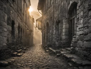 Türaufkleber narrow street in the town © Elizabeth