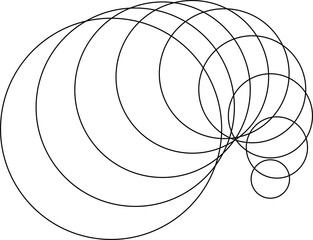 Circle waves with lines created using blend tool