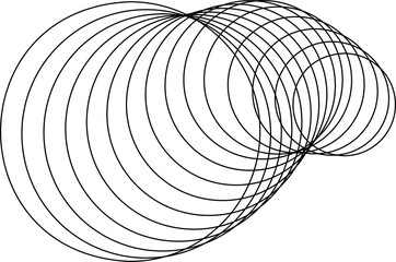 Circle waves with lines created using blend tool