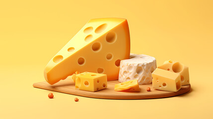 piece of cheese in background